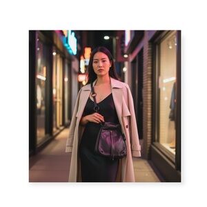 HTF: new Kale ༄ Diego Edgy Messenger Handbag Bag ༄ Mineral Metallic Leather ༄